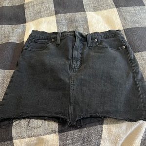 Black denim skirt